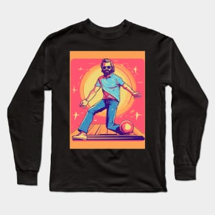 Retro Bowling Man Long Sleeve T-Shirt